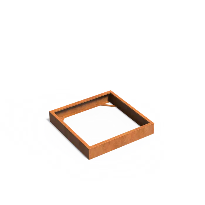 Buitenpotten Carrez zonder bodem - Cortenstaal - Vierkant