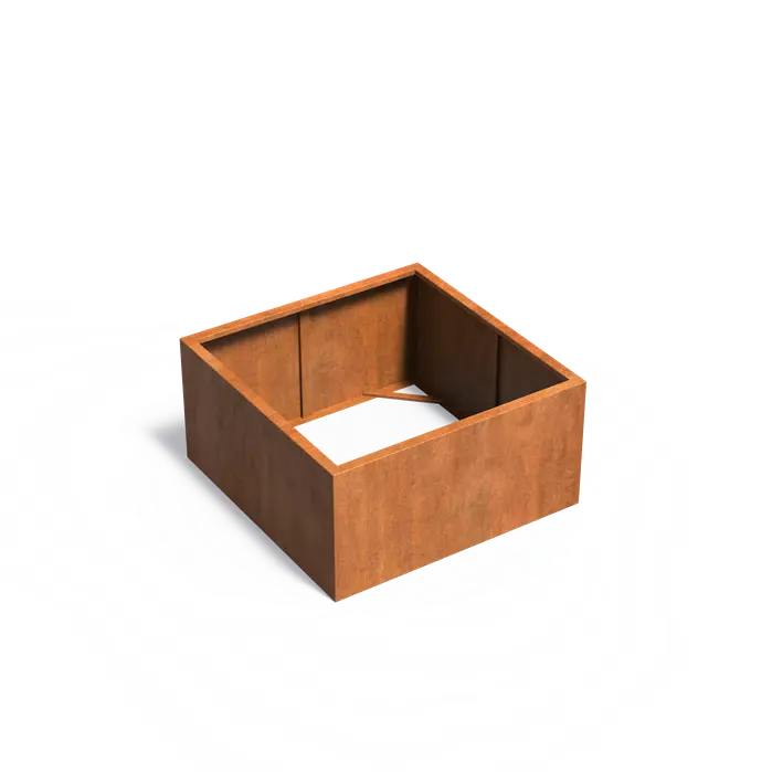 Buitenpotten Carrez zonder bodem - Cortenstaal - Vierkant