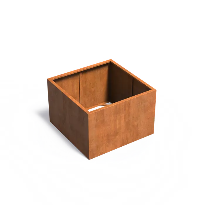 Buitenpotten Carrez zonder bodem - Cortenstaal - Vierkant