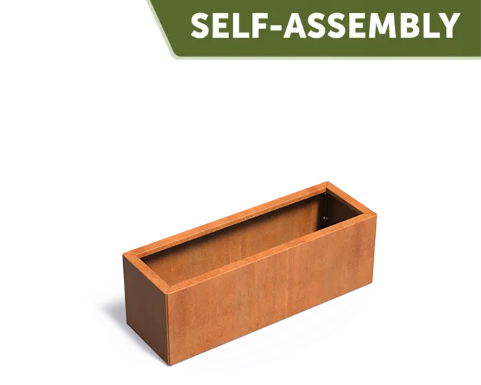 Buitenpotten Carrez Connect zonder bodem - Cortenstaal - rechthoek