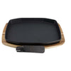 Cast Iron Sizzling Plate & Holder - 2 sizes