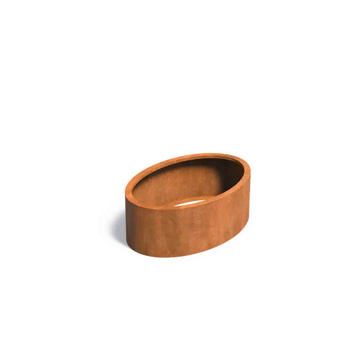 Buitenpot Ellipse zonder bodem - Cortenstaal