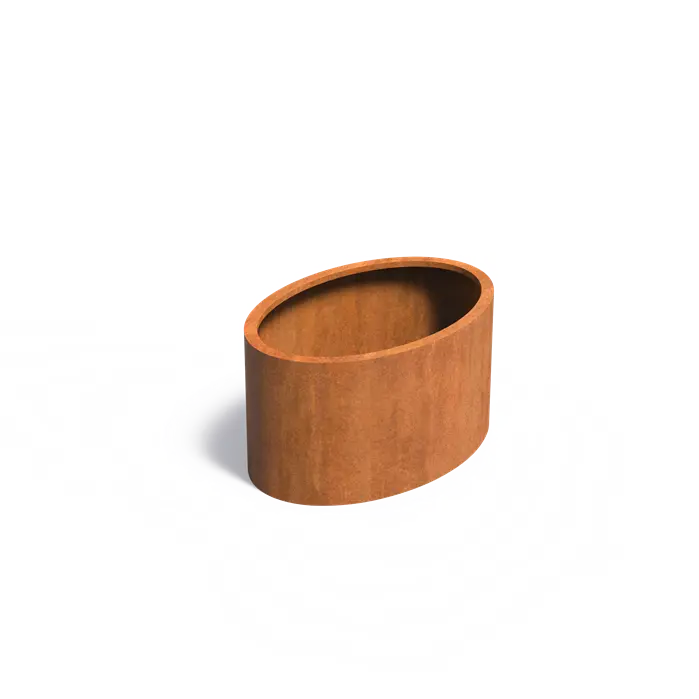Buitenpot Ellipse zonder bodem - Cortenstaal