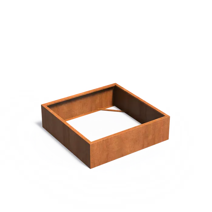 Buitenpotten Carrez zonder bodem - Cortenstaal - Vierkant