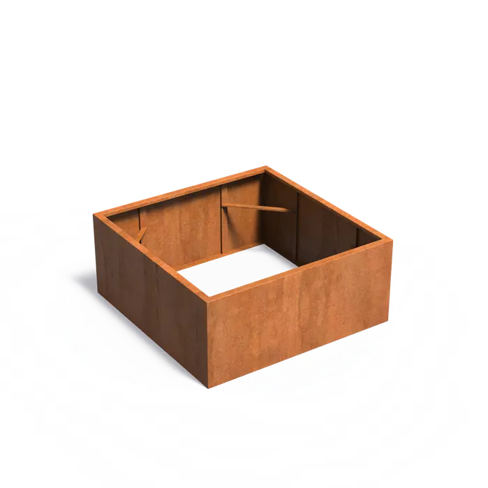 Buitenpotten Carrez zonder bodem - Cortenstaal - Vierkant