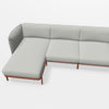 Set Cabla RVS - 3-seater sofa with daybed + 2 Coffee tables - Maple red