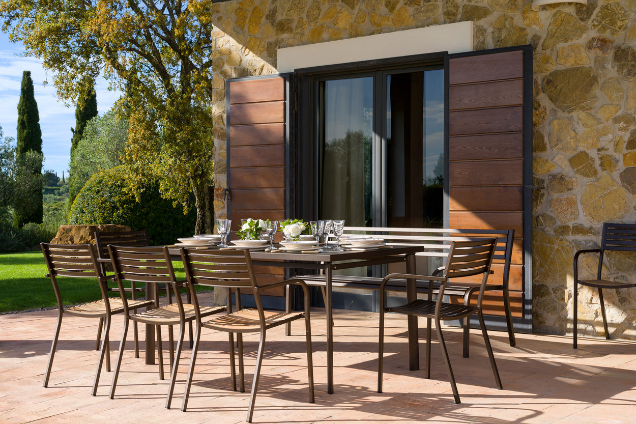 Segno armchair + teak / 2 stuks