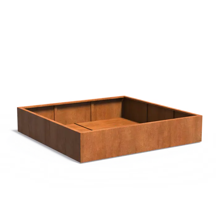 Buitenpotten Carrez standaard - Cortenstaal - vierkant