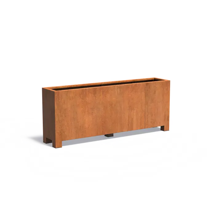 Buitenpotten Carrez met poten - Cortenstaal - rechthoek