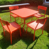 Set Grace tafel 80x80 met vierkante rand + Grace chair x4