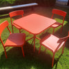 Set Grace tafel 80x80 met vierkante rand + Grace chair x4