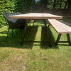 Set Matteo Dining Table + 2x Matteo Bench + Edgard Dining Chair x4