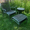 Set Loop lounge Chair / Loop footrest / Loop side table Moss