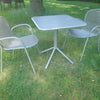 Set Grace tafel 70x70 met afgeronde rand en Ronda X armchair x2