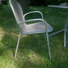 Set Grace tafel 70x70 met afgeronde rand en Ronda X armchair x2