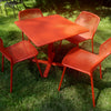 Set Darwin tafel 80x80 en Darwin chair x4