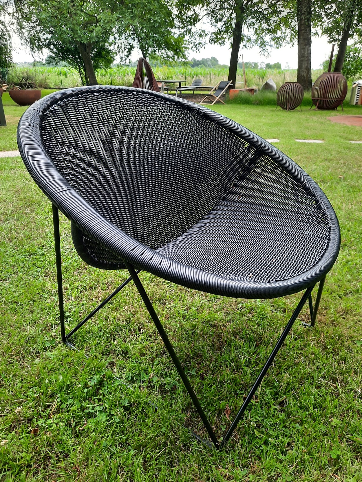 C317 lounge chair outdoor - Black
