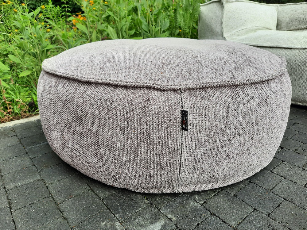 Silky Round pouf, Lilac out/indoor