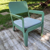 Bended Lounger Pale green + kussen