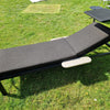 Set Shine Sunbed Aluminium met verborgen wieltjes - Black