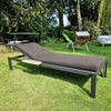 Set Shine Sunbed Aluminium met verborgen wieltjes - Black