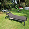 Set Shine Sunbed Aluminium met verborgen wieltjes - Black