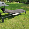 Set Shine Sunbed Aluminium met verborgen wieltjes - Black