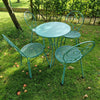 Set Pigalle ronde tafel Ø60 en Pigalle Chair x4 - Ocean Green