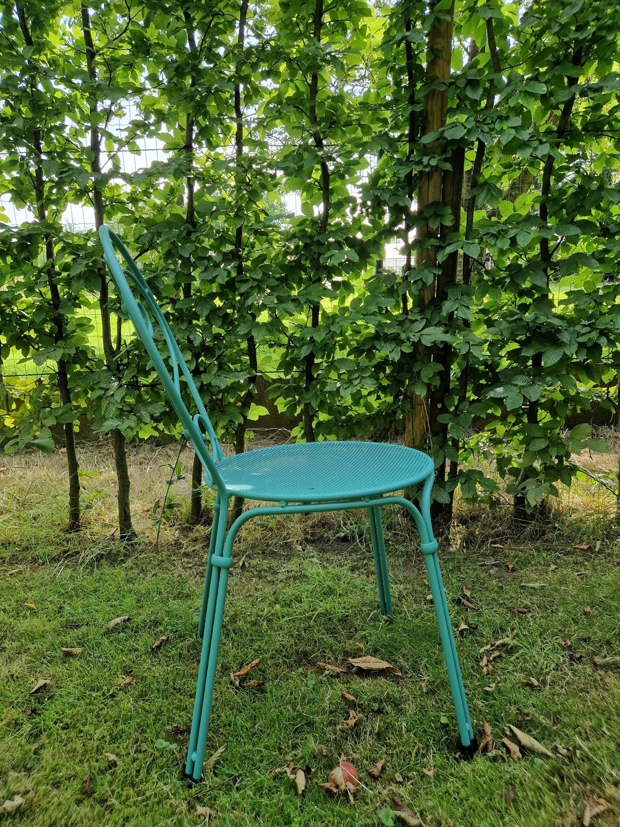 Set Pigalle ronde tafel Ø60 en Pigalle Chair x4 - Ocean Green