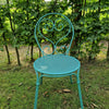 Set Pigalle ronde tafel Ø60 en Pigalle Chair x4 - Ocean Green