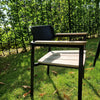Set Shine Table Aluminium + 4x Shine armchair / teak - Black