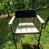 Set Shine Table Aluminium + 4x Shine armchair / teak - Black