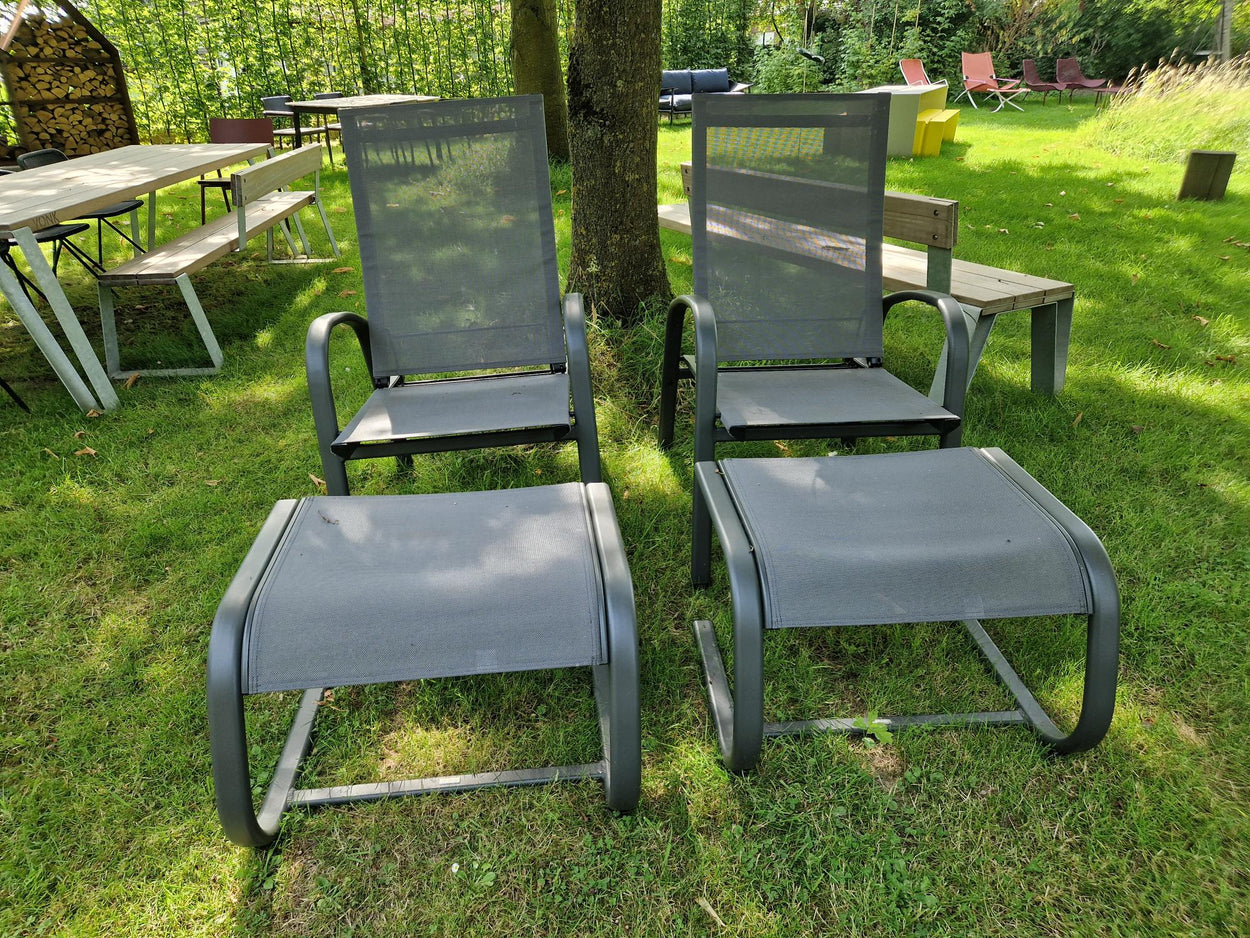 Set Holly Lounge chair met verstelbare leuning + Footrest / 2 stuks