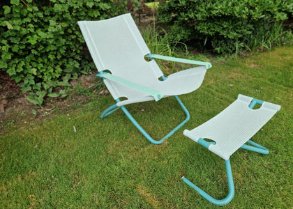 Set Snooze loungestoel + footstool - Ocean Green