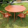 Set Plus4 tafel Ø138cm verlengbaar + 60 cm, Code chair x4 - Maple red