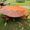Set Plus4 tafel Ø138cm verlengbaar + 60 cm, Code chair x4 - Maple red