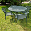 Set Cambi tafel rond Ø106 + Darwin armchair x4 Dark green