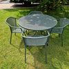 Set Cambi tafel rond Ø106 + Darwin armchair x4 Dark green