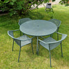 Set Cambi tafel rond Ø106 + Darwin armchair x4 Dark green
