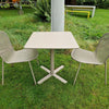 Set Darwin tafel 70x70 + Ronda X stoelen x2 - Taupe