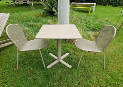 Set Darwin tafel 70x70 + Ronda X stoelen x2 - Taupe