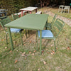 Set Star tafel 160x90 + Star chair x4 - Militairy green inclusief kussens