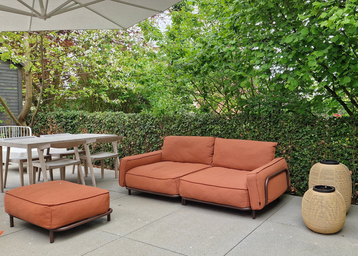 The Lounge - Module A + pouf - Chocolade bruin/Heritage rust