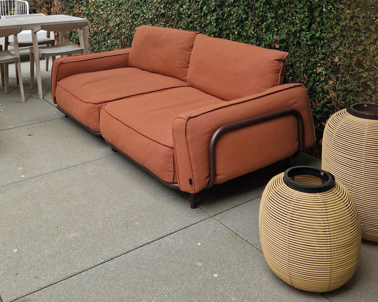 The Lounge - Module A + pouf - Chocolade bruin/Heritage rust