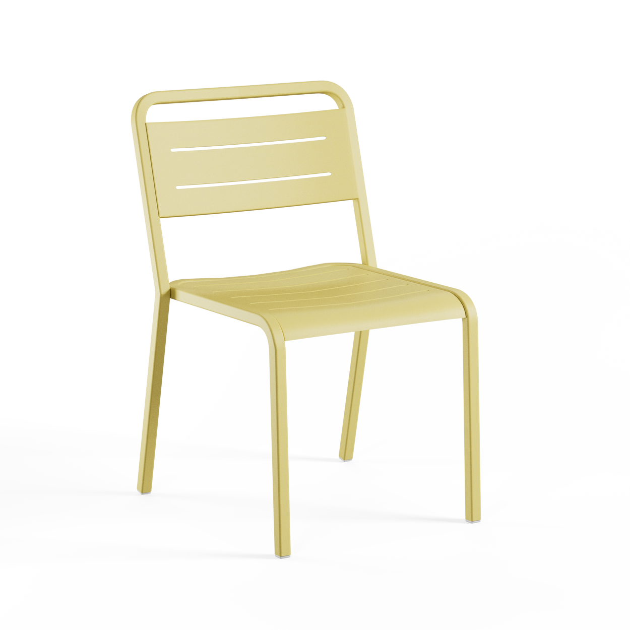 Set Urban Aluminium tafel 120x80 + 4x Urban chair - Vanille yellow