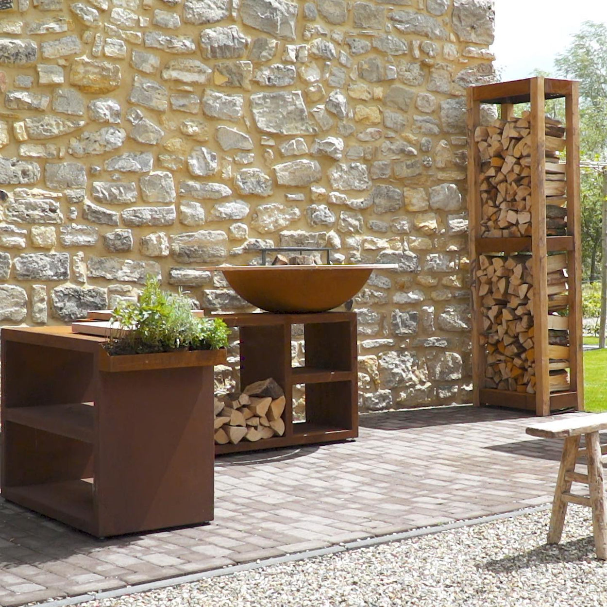 Ciotola Kruidenrek - Cortenstaal