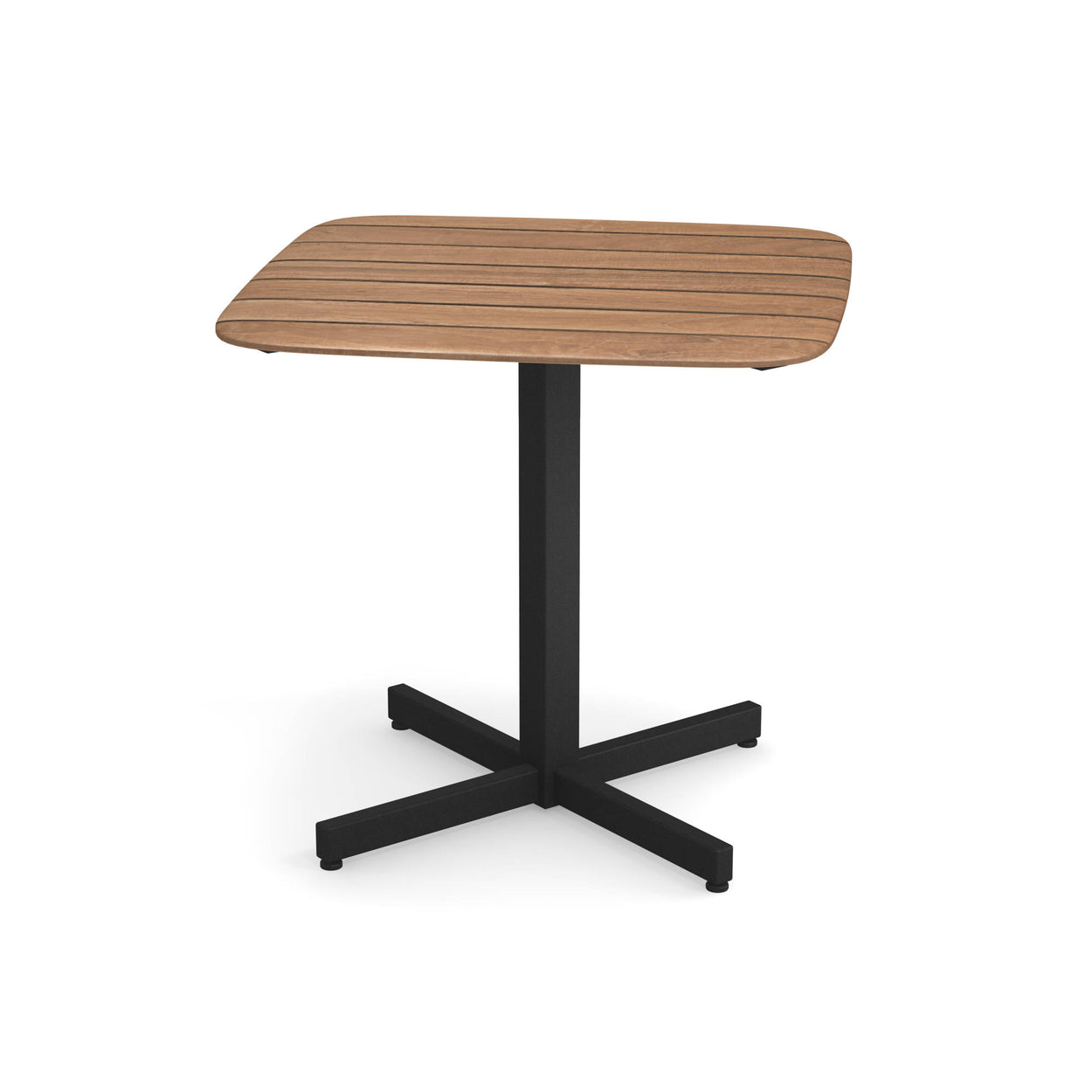 Shine table vierkant Aluminium + Teak