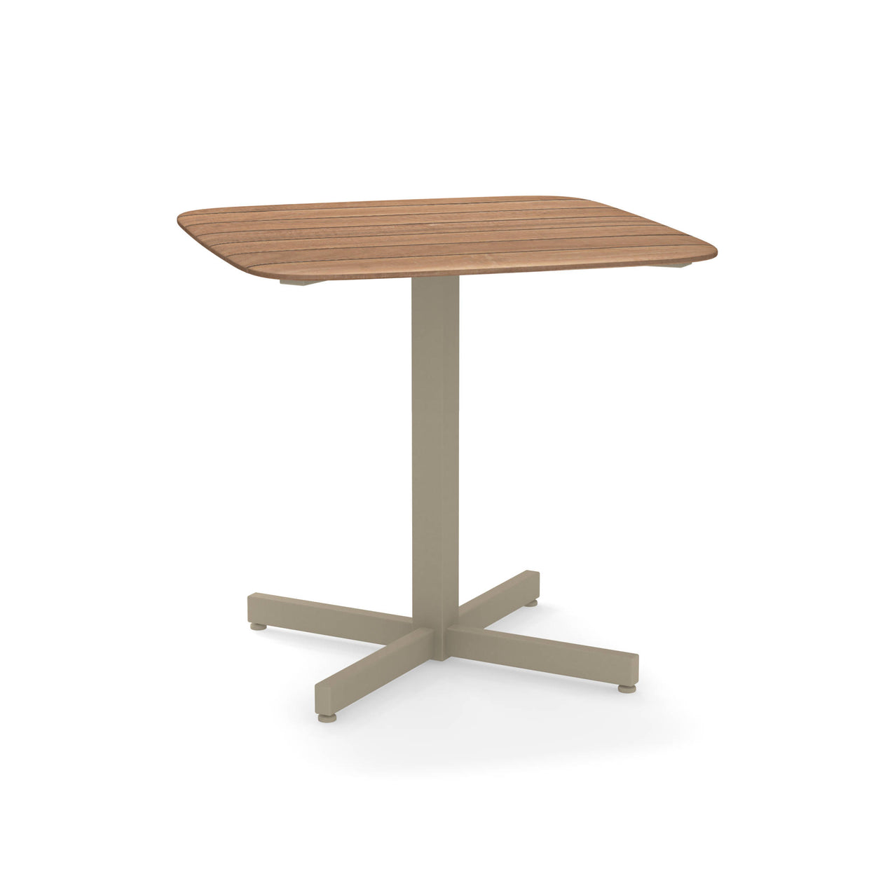 Shine table vierkant Aluminium + Teak