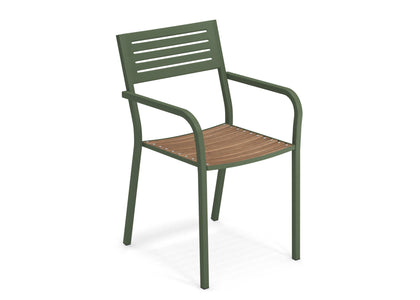 Segno armchair + teak / 2 stuks