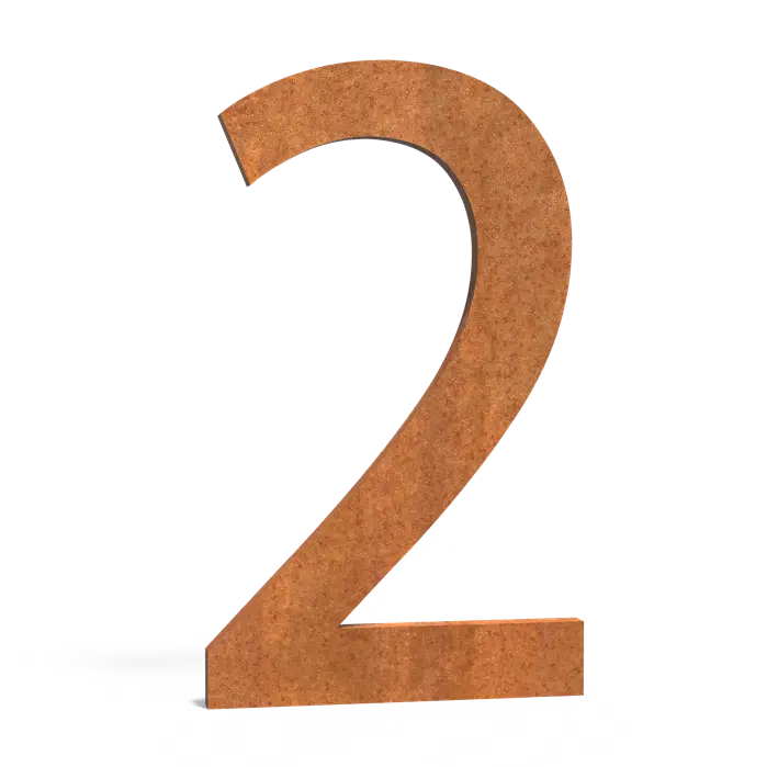 Huisnummers en letters brievenbussen - Cortenstaal